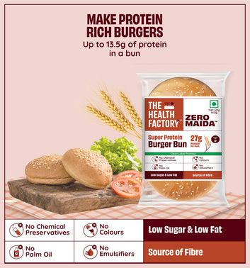 Zero Maida Super Protein Burger Bun
