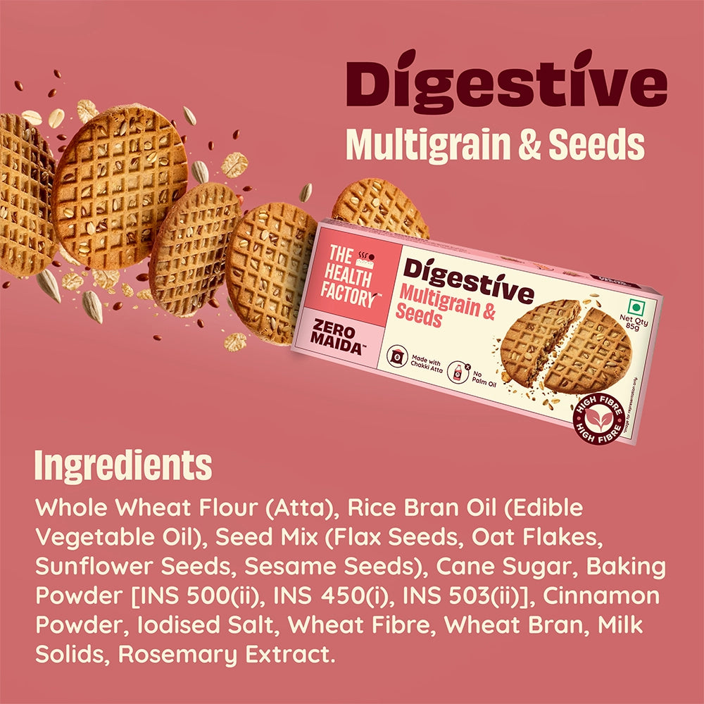 Zero Maida Digestive Biscuits- Multigrain & Seeds