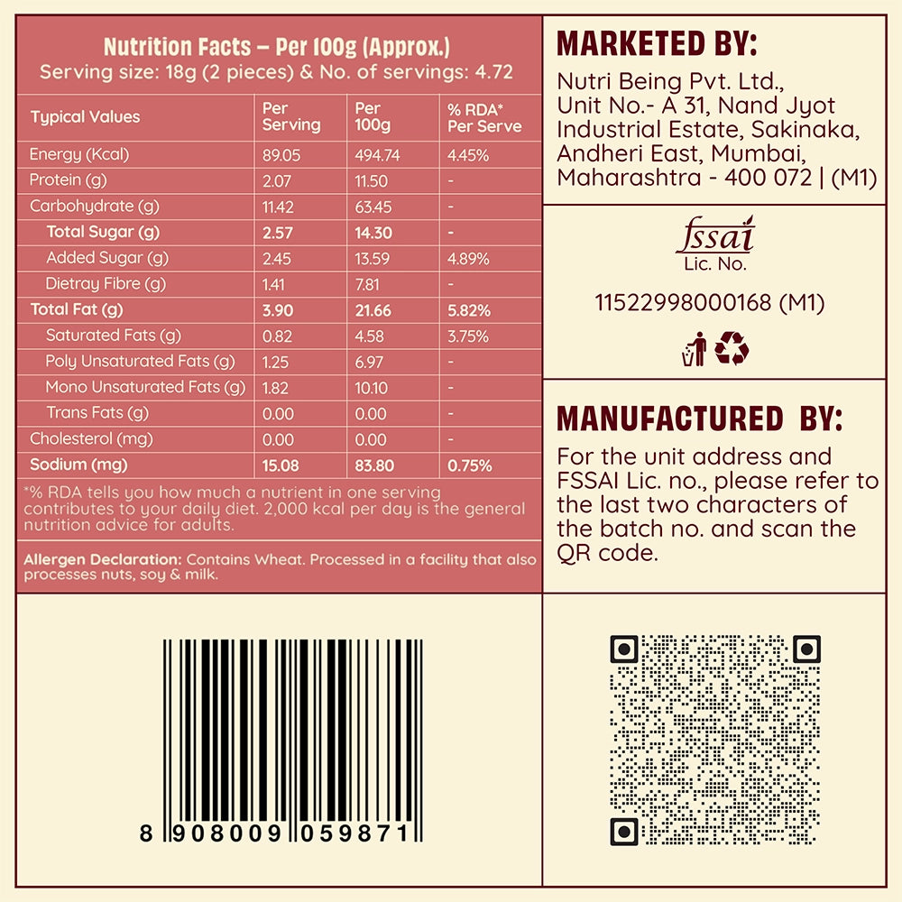 Zero Maida Digestive Biscuits- Multigrain & Seeds