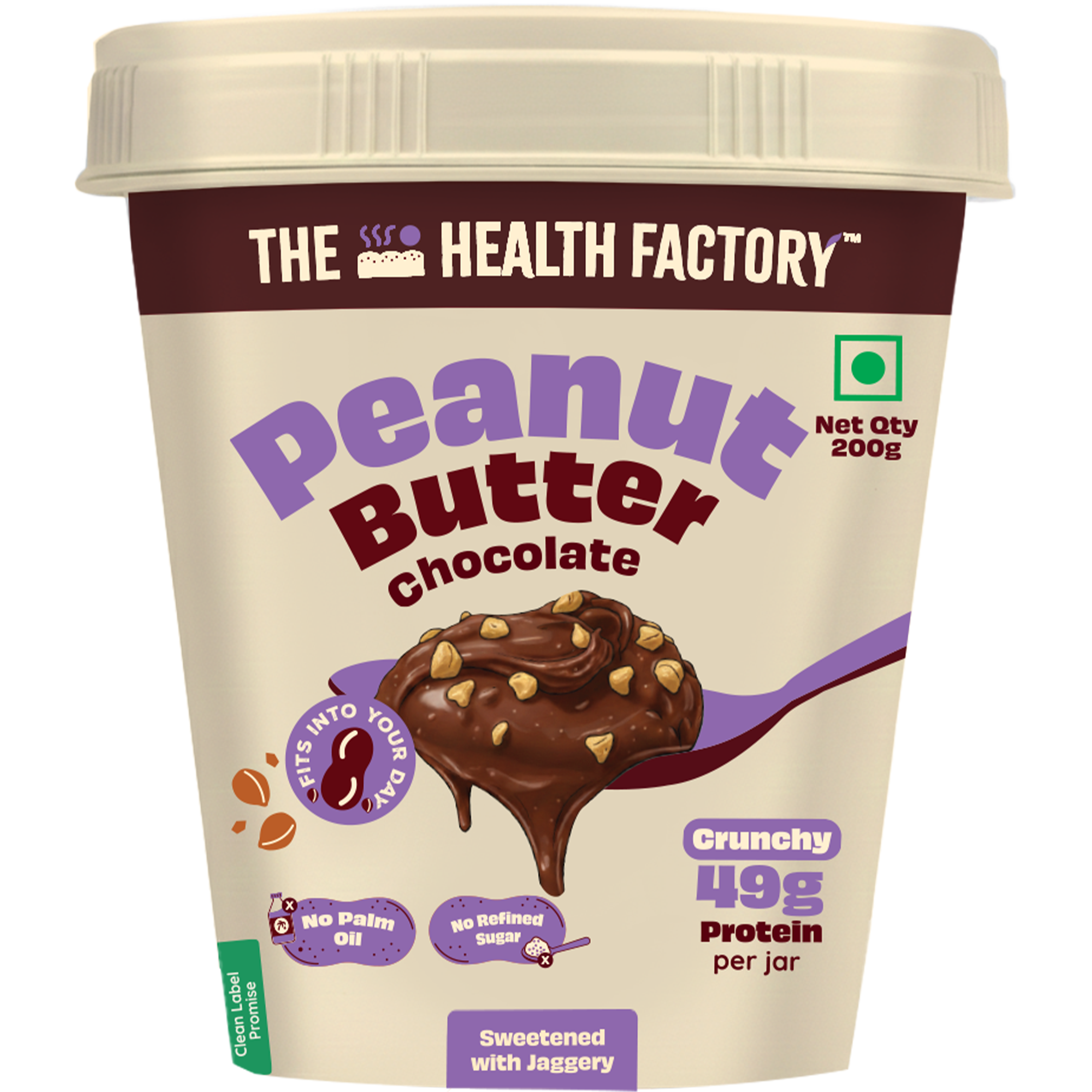 Peanut Butter Chocolate Crunchy (Sweetened with Jaggery) - 200G