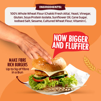 Zero Maida Burger Bun- (Pack Of 2)