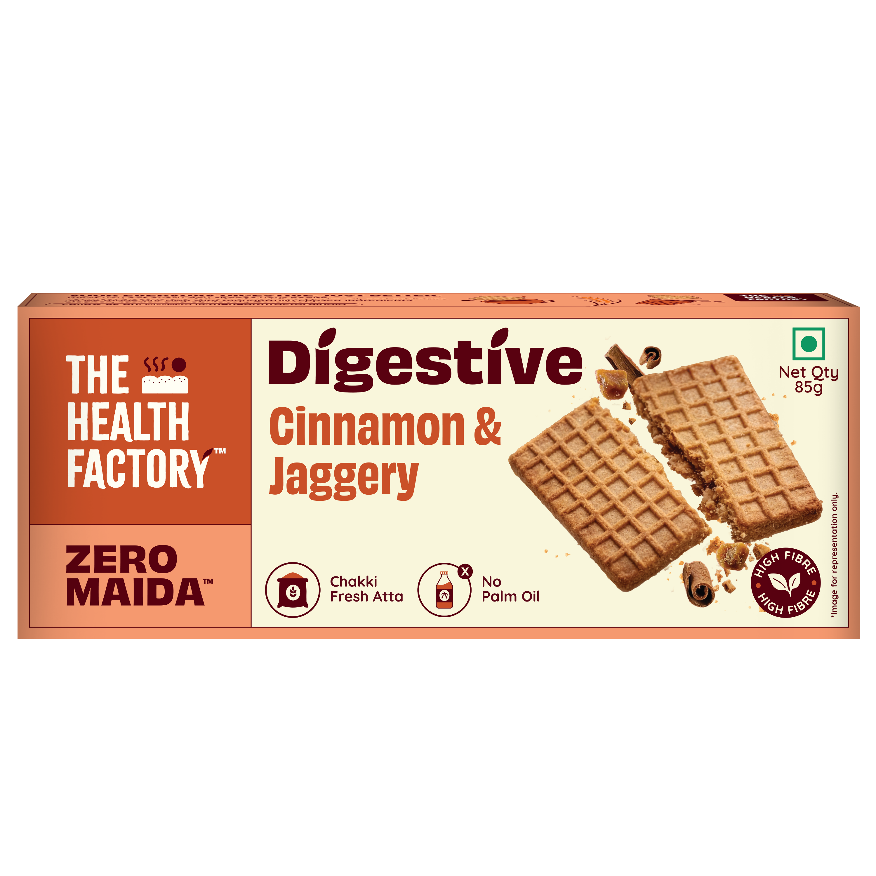 Zero Maida Digestive Biscuits- Cinnamon & Jaggery