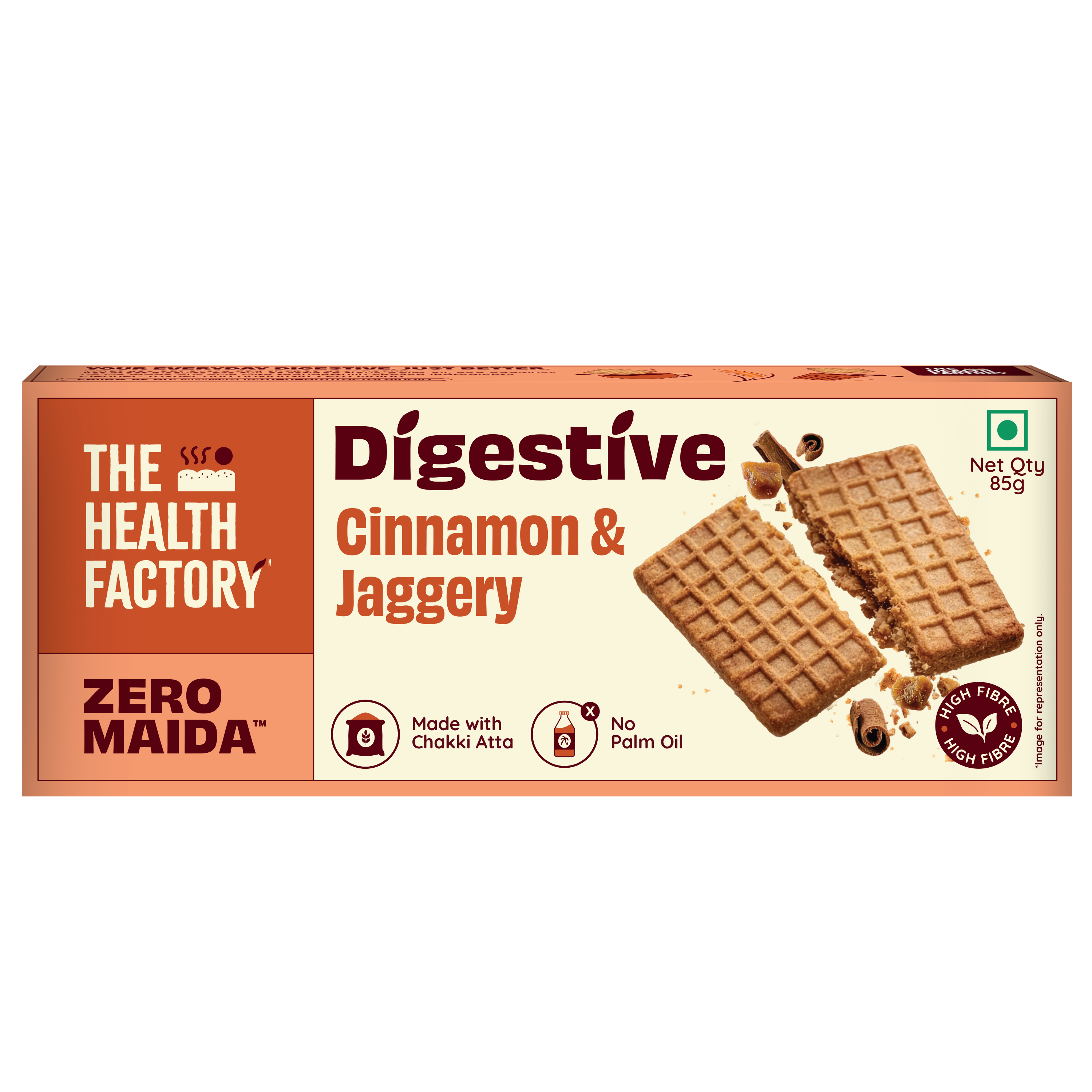 Zero Maida Digestive Biscuits- Cinnamon & Jaggery