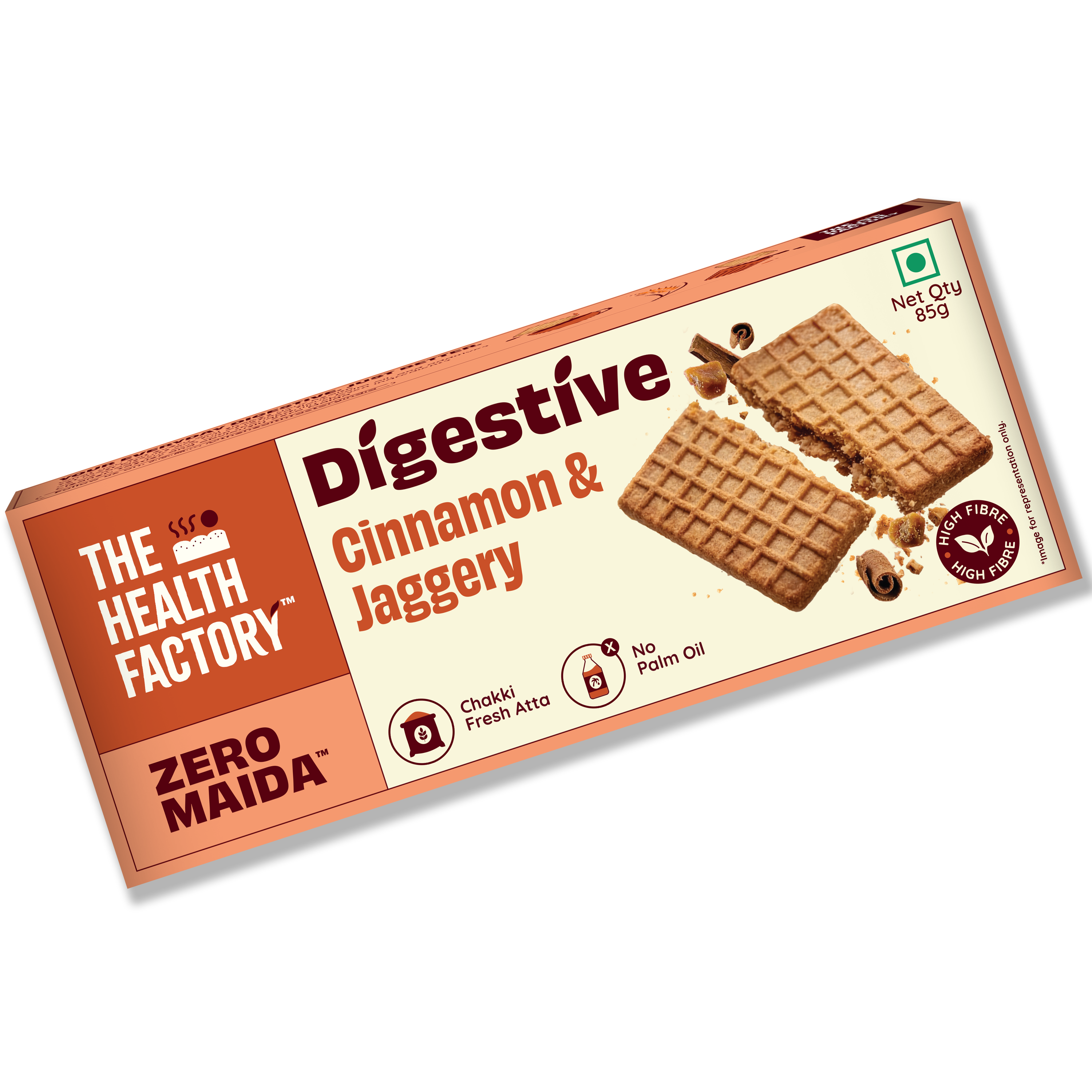 Zero Maida Digestive Biscuits- Cinnamon & Jaggery