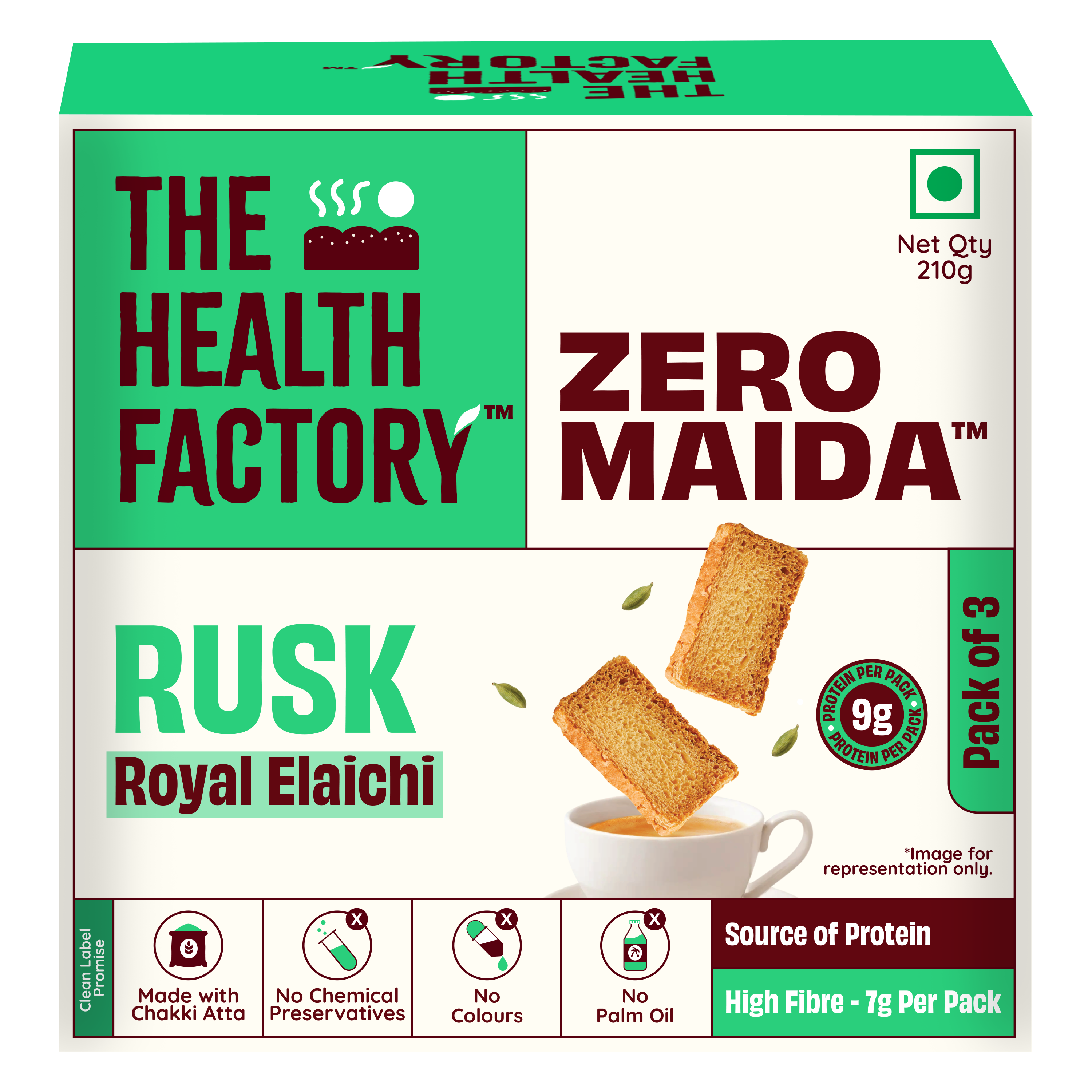 Zero Maida Rusk Royal Elaichi 210g