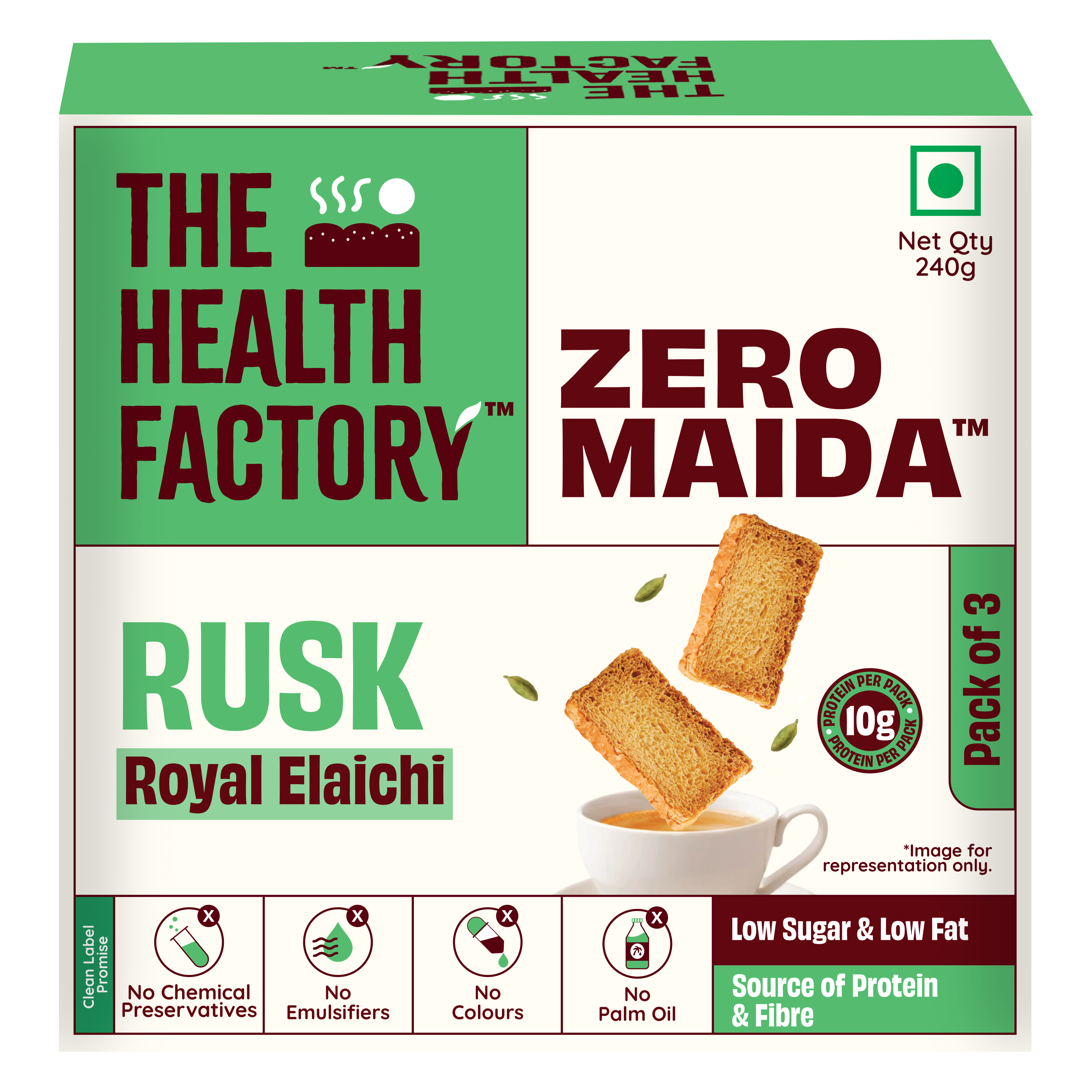Zero Maida Rusk Royal Elaichi 240g