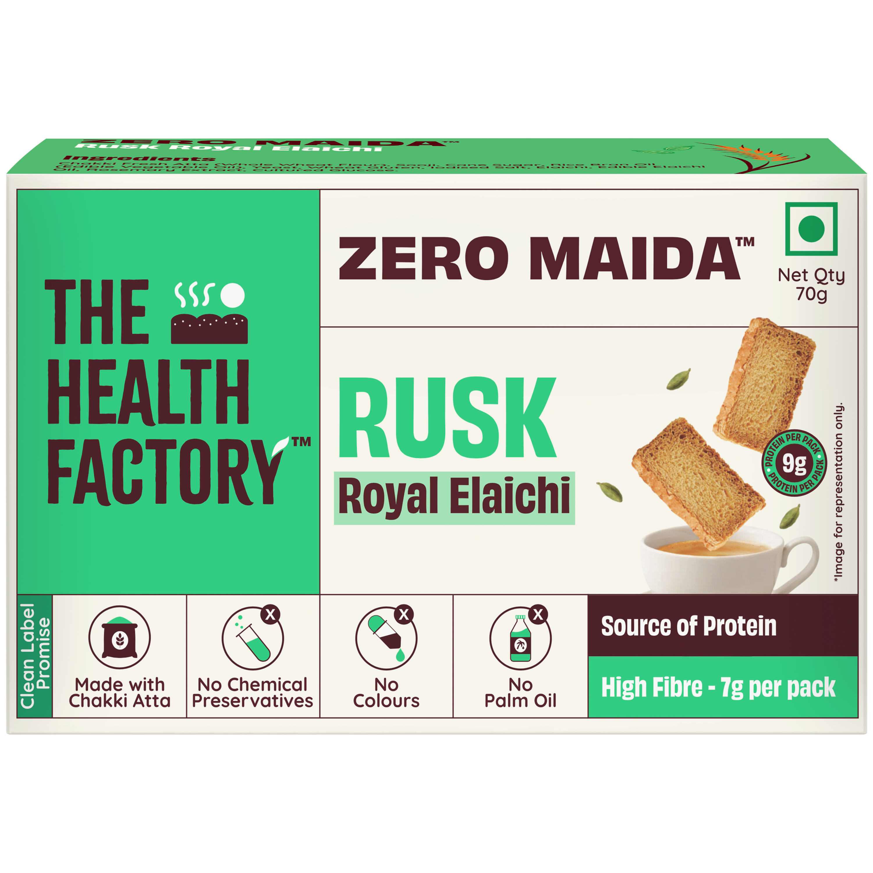 Zero Maida Rusk - Royal Elaichi (3 Packs)