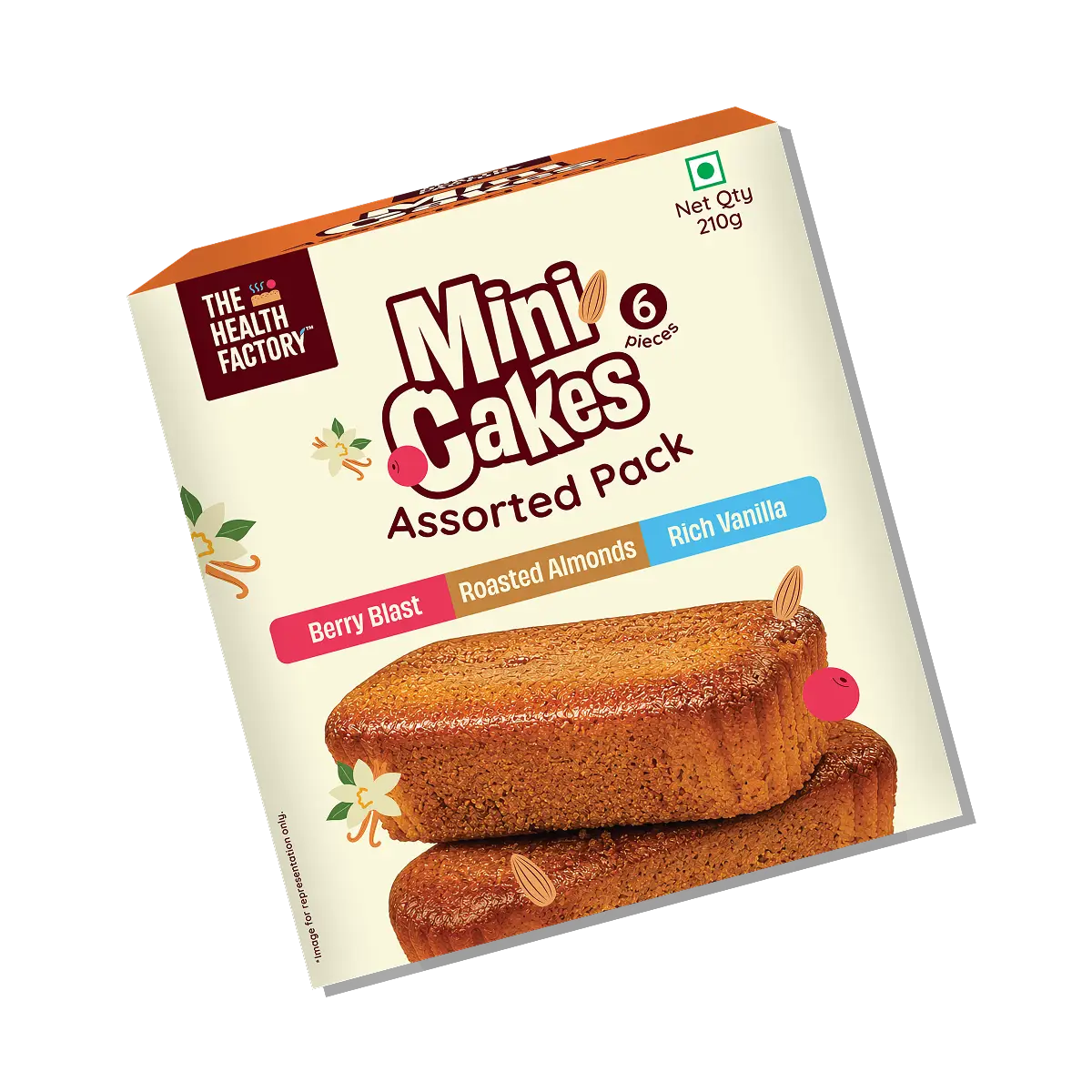 Zero Maida Assorted Mini Cakes Pack- Berry Blast, Rich Vanilla & Roasted Almonds