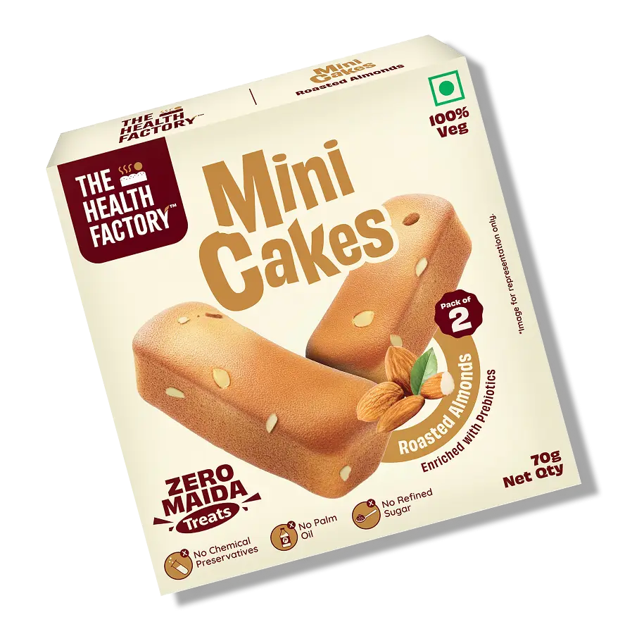 Mini Cakes - Roasted Almond (Zero Maida)