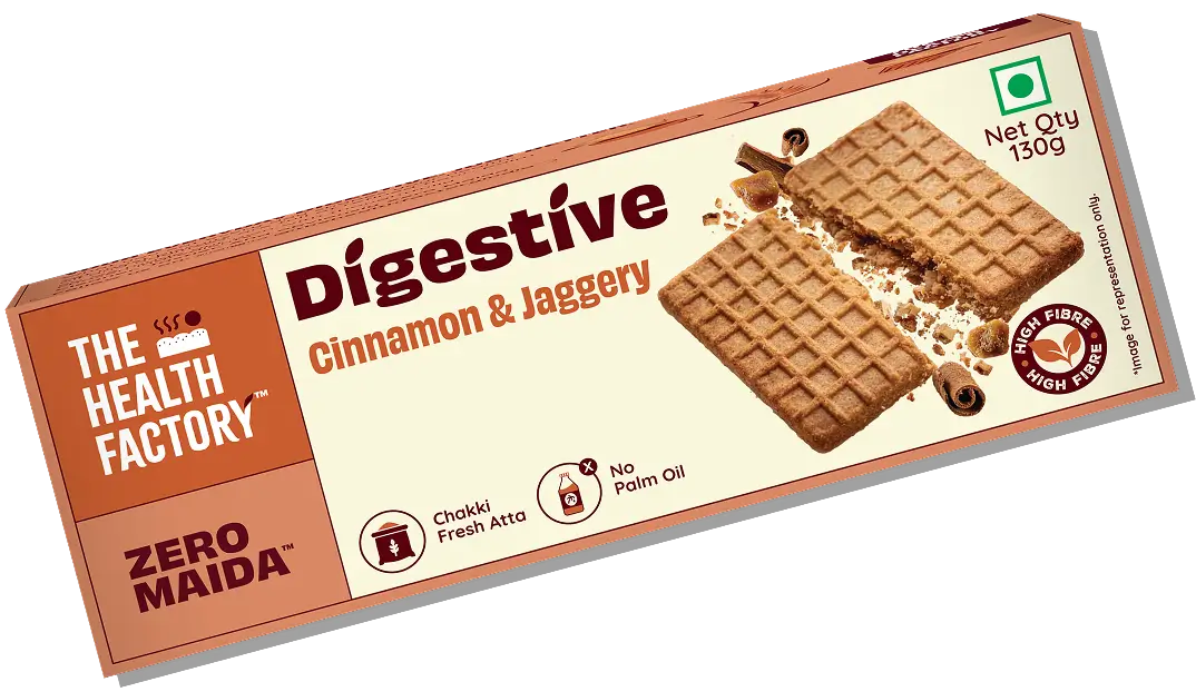 Zero Maida Digestive Biscuits- Cinnamon & Jaggery