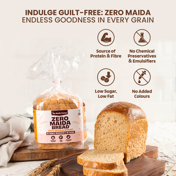 Zero Maida Bread 100% Whole Wheat 250g