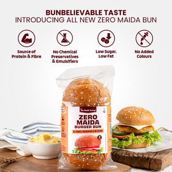 Zero Maida Burger Bun- (Pack Of 2)