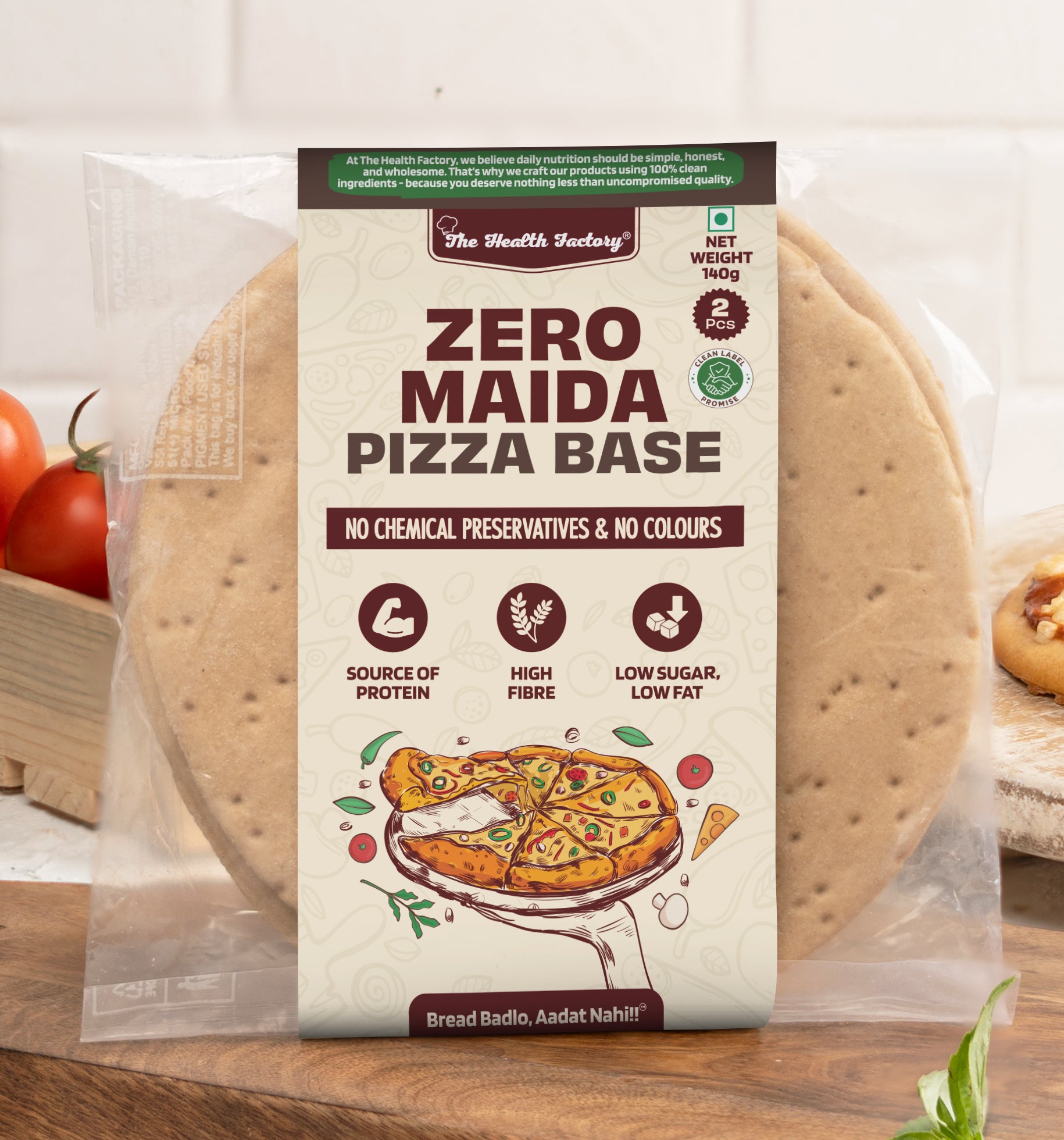 Pepperoni Pizza with Zero Maida Pizza Base