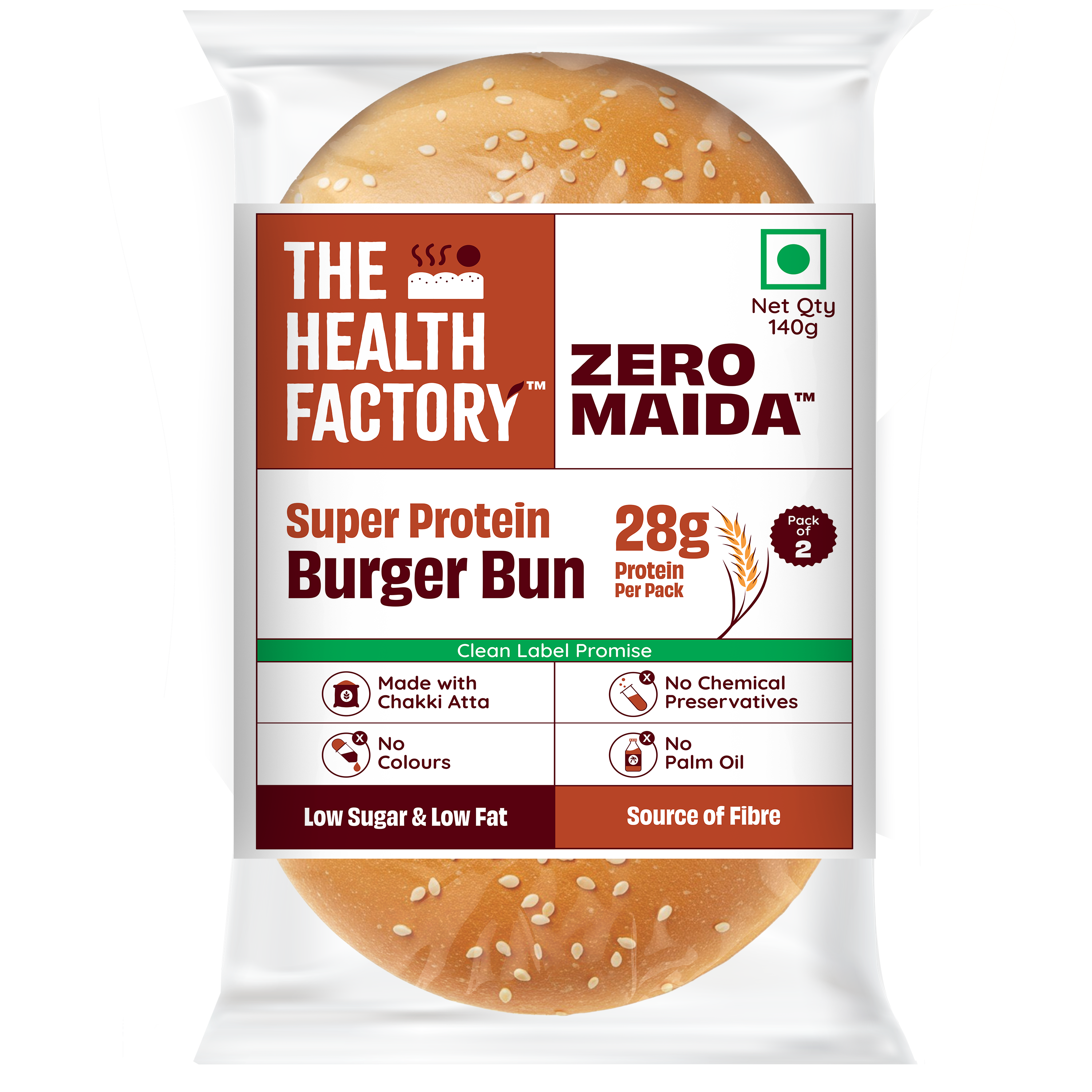 Zero Maida Super Protein Burger Bun
