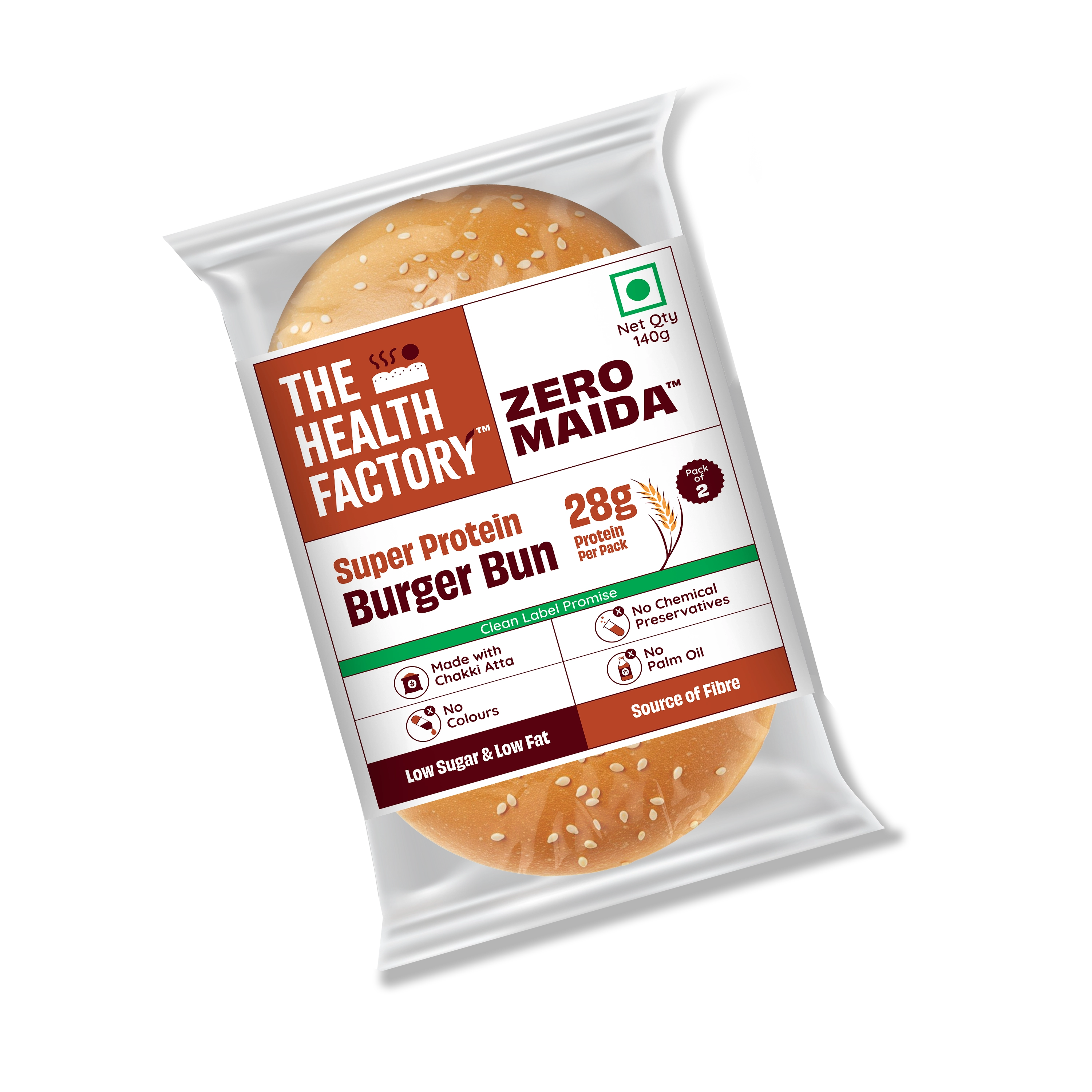 Zero Maida Super Protein Burger Bun