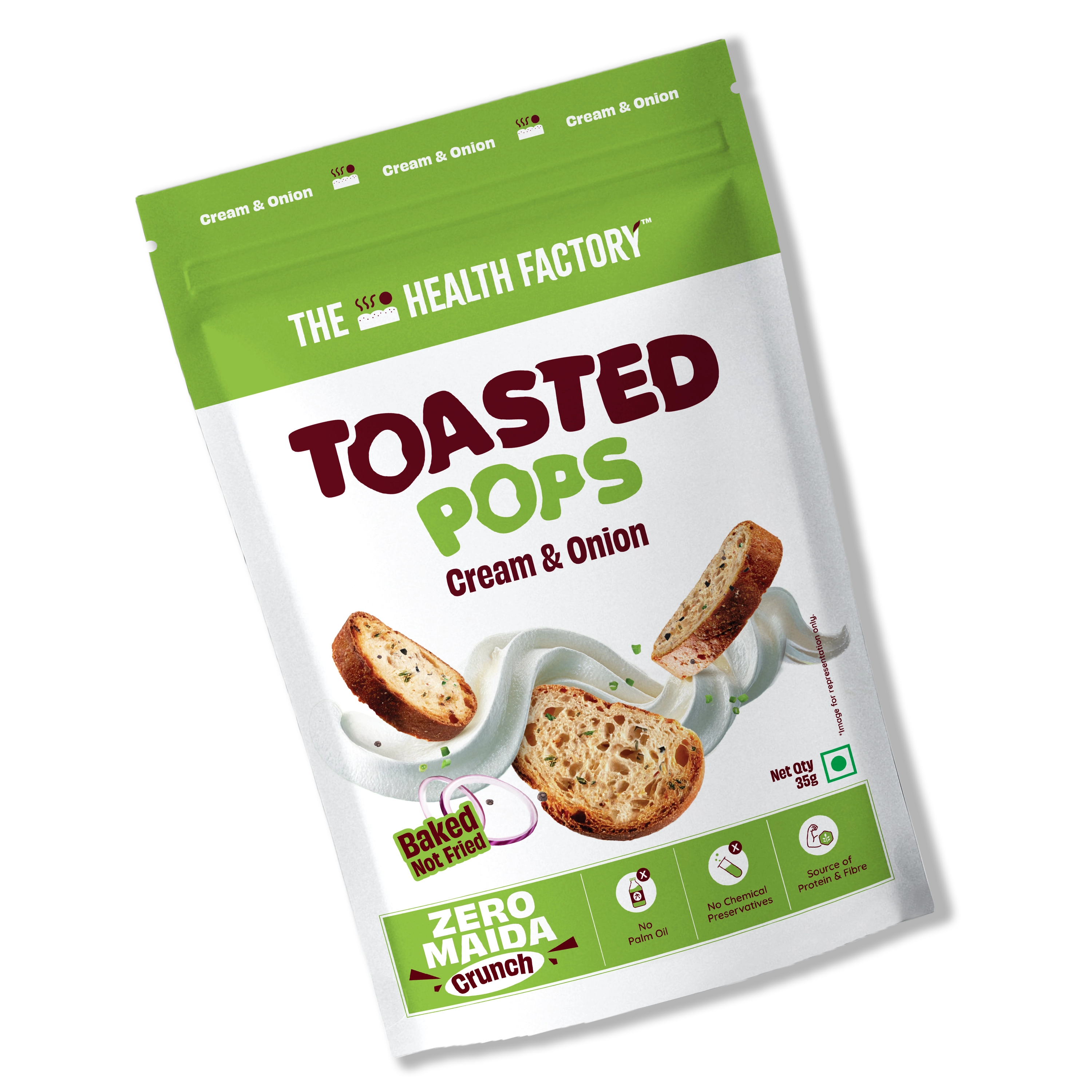Toasted Pops Cream & Onion (Zero Maida)