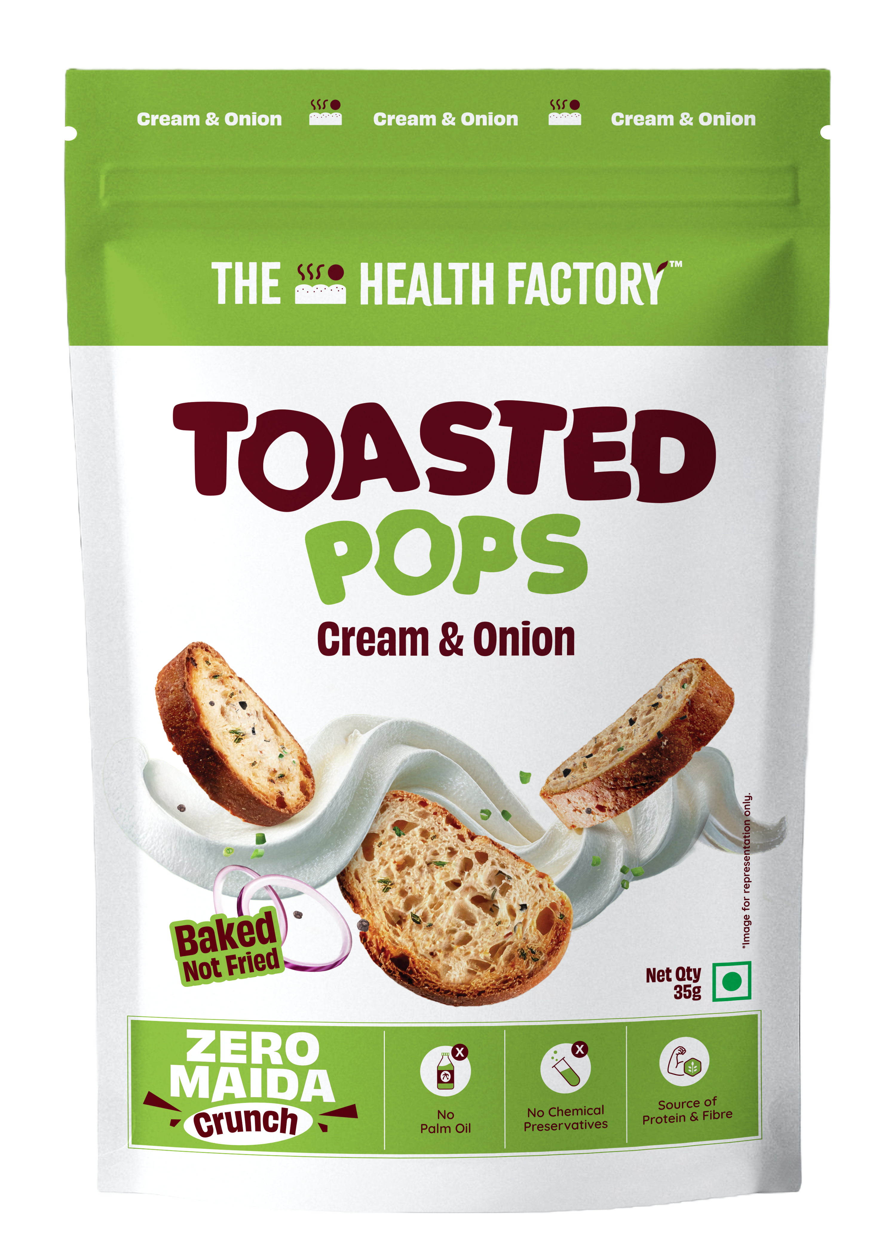 Toasted Pops Cream & Onion (Zero Maida)