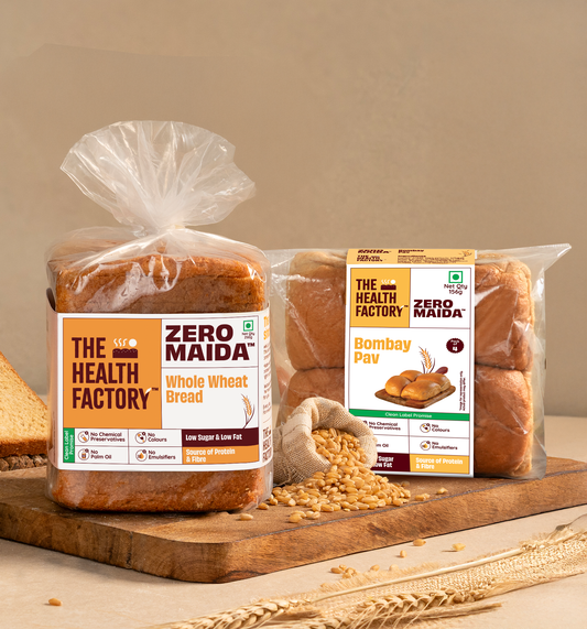 Zero Maida Bombay Pav + Zero Maida 100% Whole Wheat