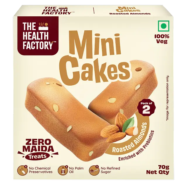Mini Cakes Roasted Almond (Zero Maida)
