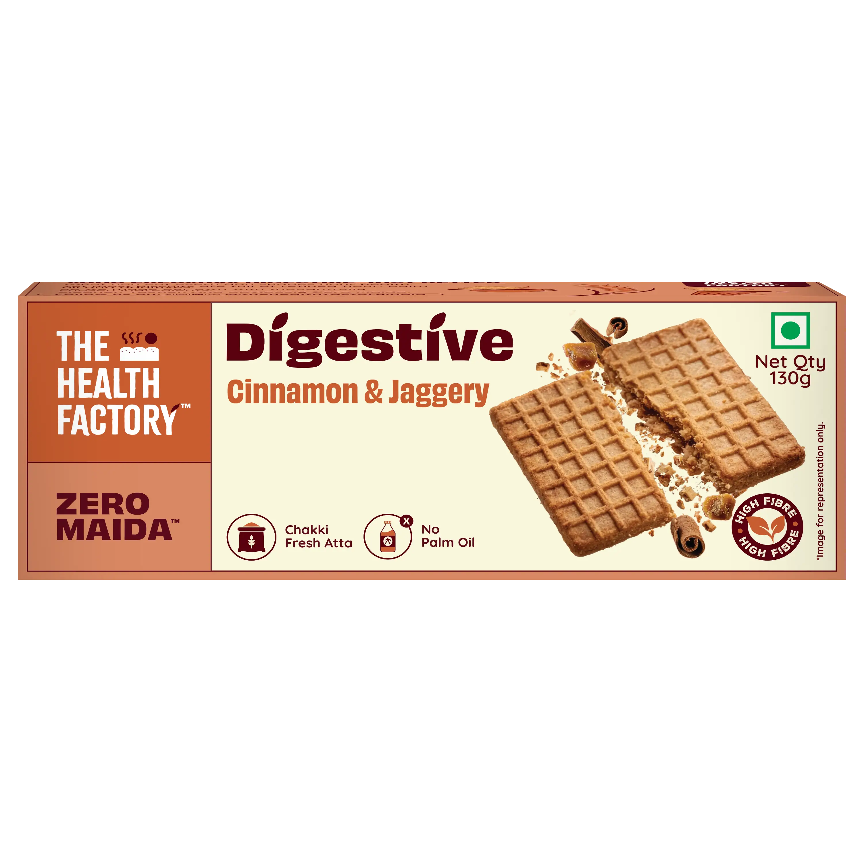 Zero Maida Digestive Biscuits- Cinnamon & Jaggery